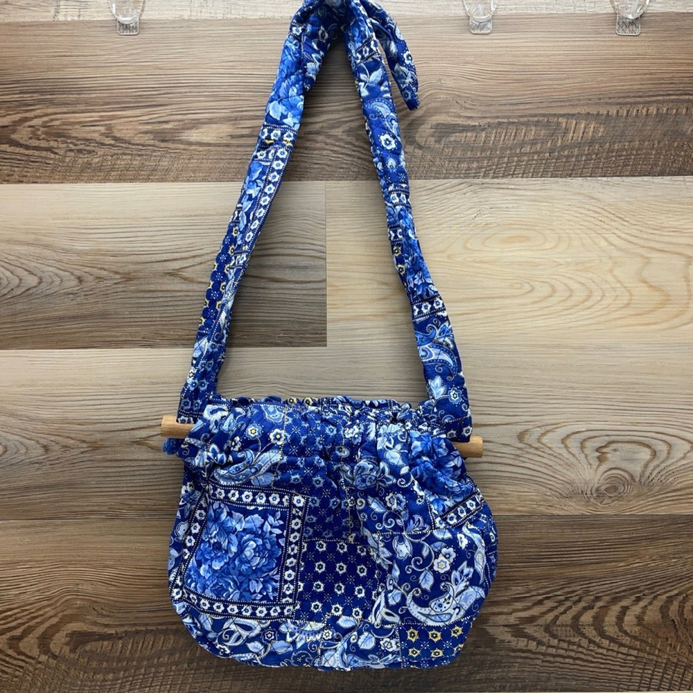 Blue And Yellow Floral Pattern Women’s Handbag